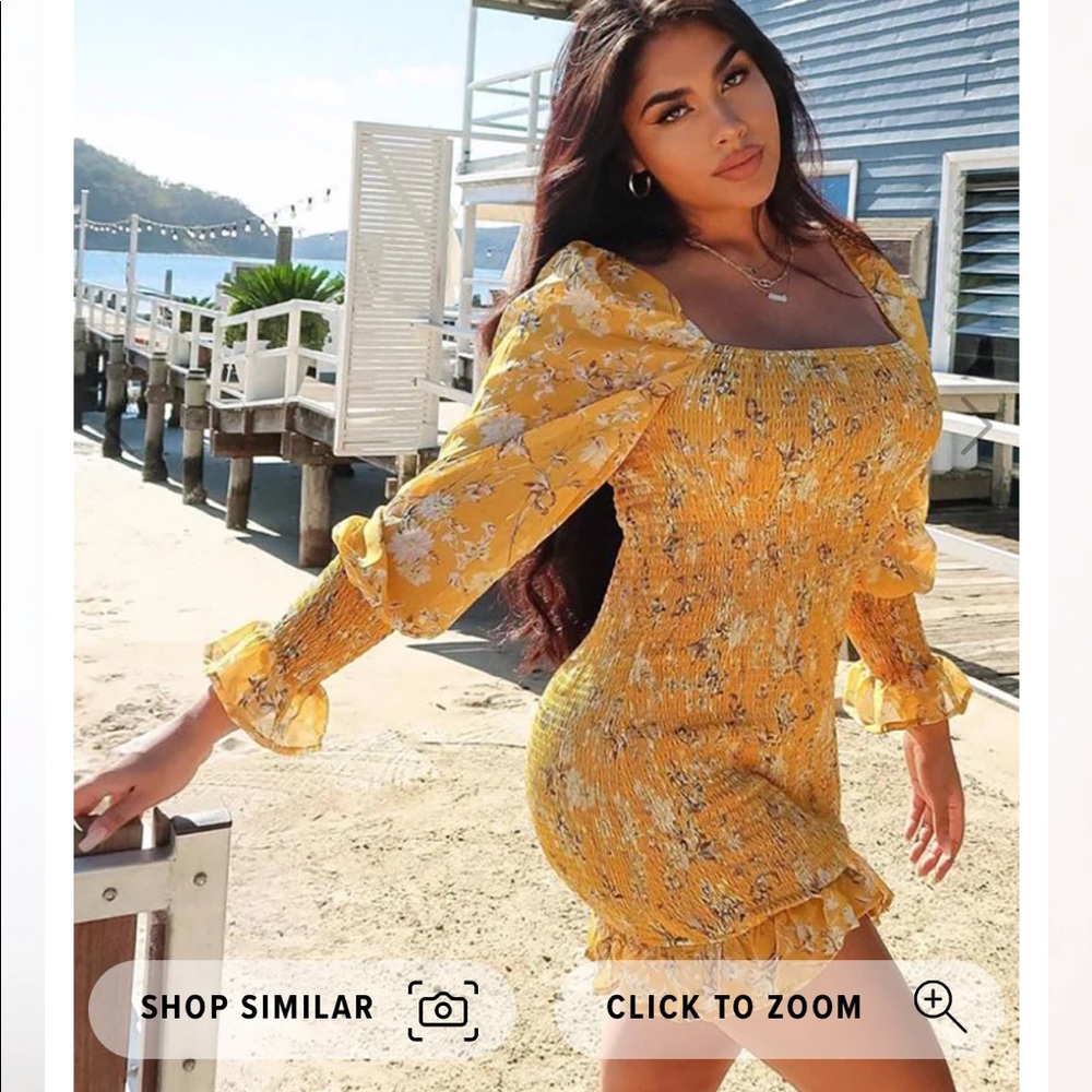 Smocked mini dress